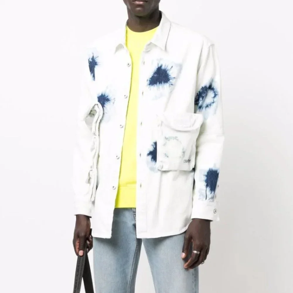 MARCELO BURLON Men's Shibori 4-Pocket Denim Shirt - Picture 9 of 9